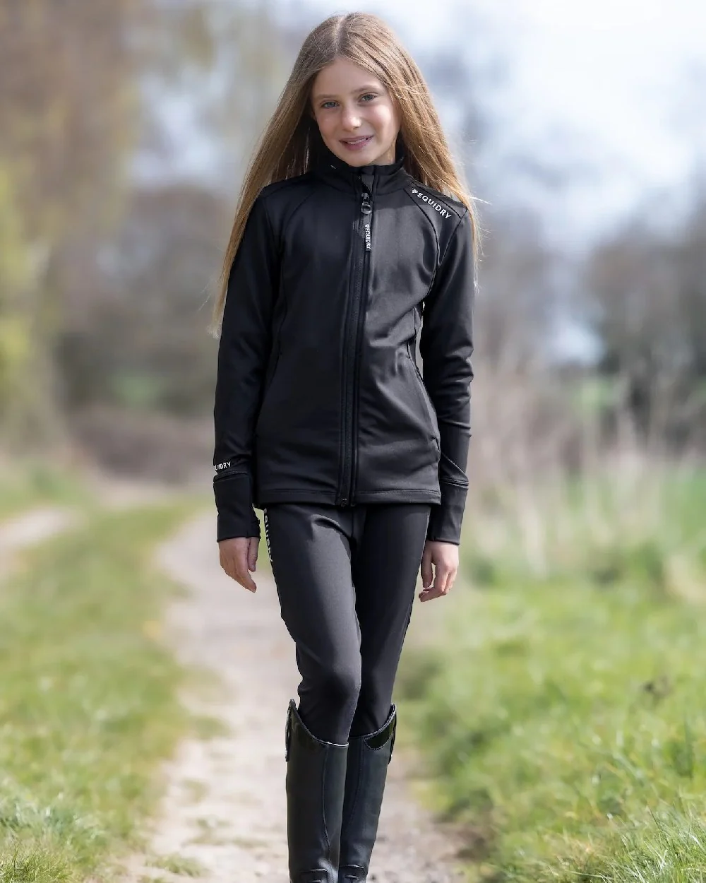 Equidry Childrens Water Repellent Zip Up Top - Image 3