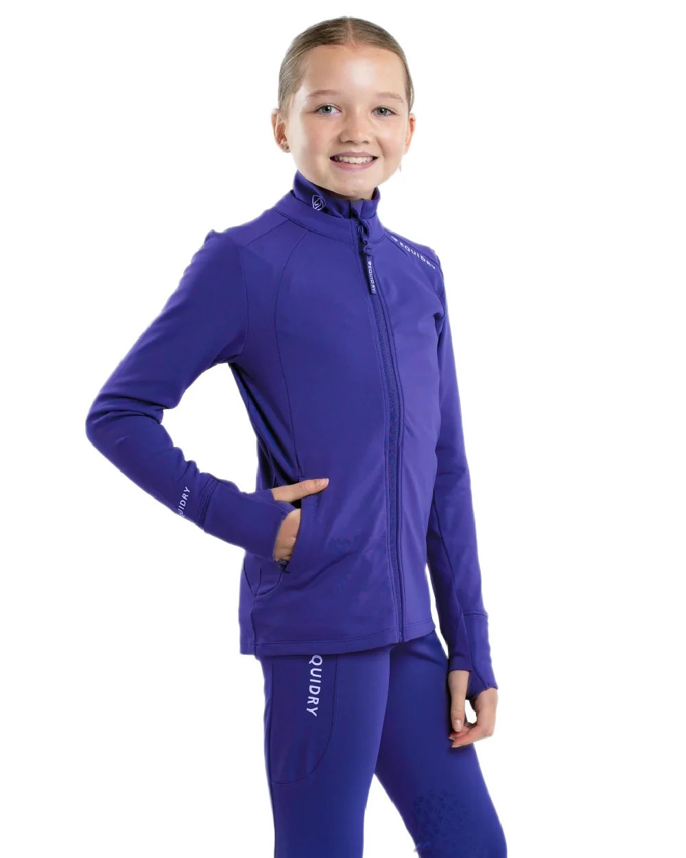 Equidry Childrens Water Repellent Zip Up Top - Image 43