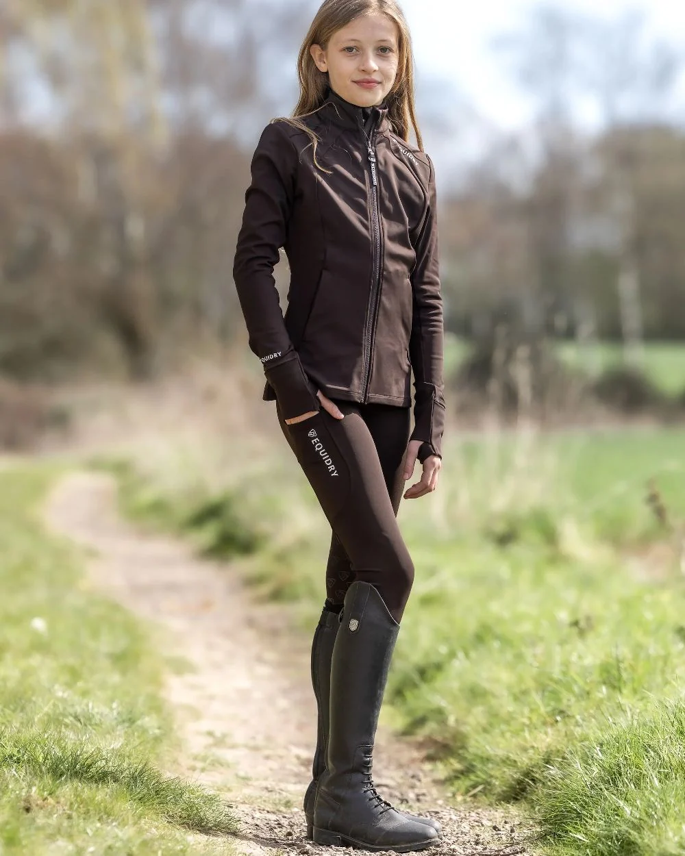 Equidry Childrens Water Repellent Zip Up Top - Image 7