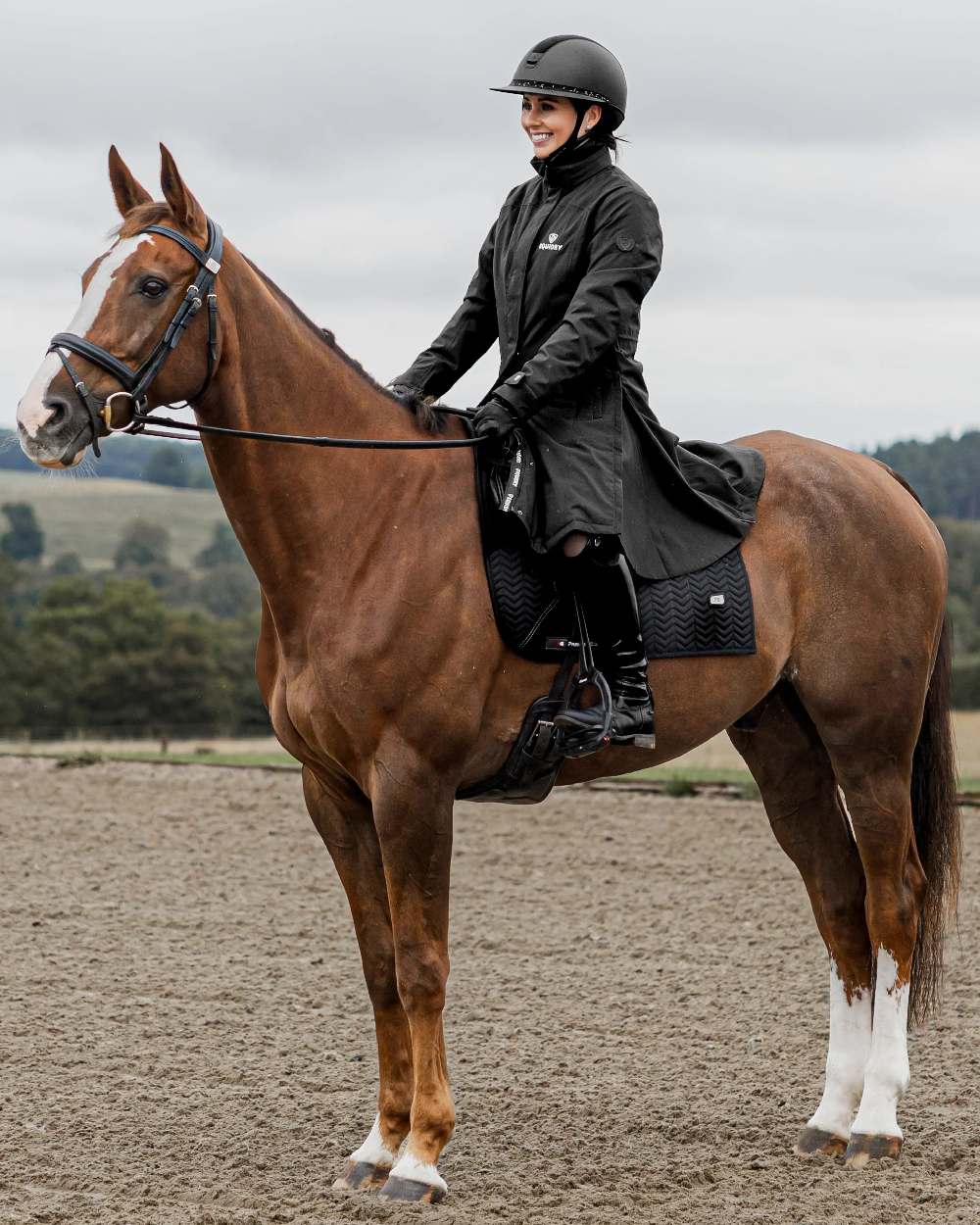 Equidry Womens Bronte Waterproof Riding Coat - Image 3