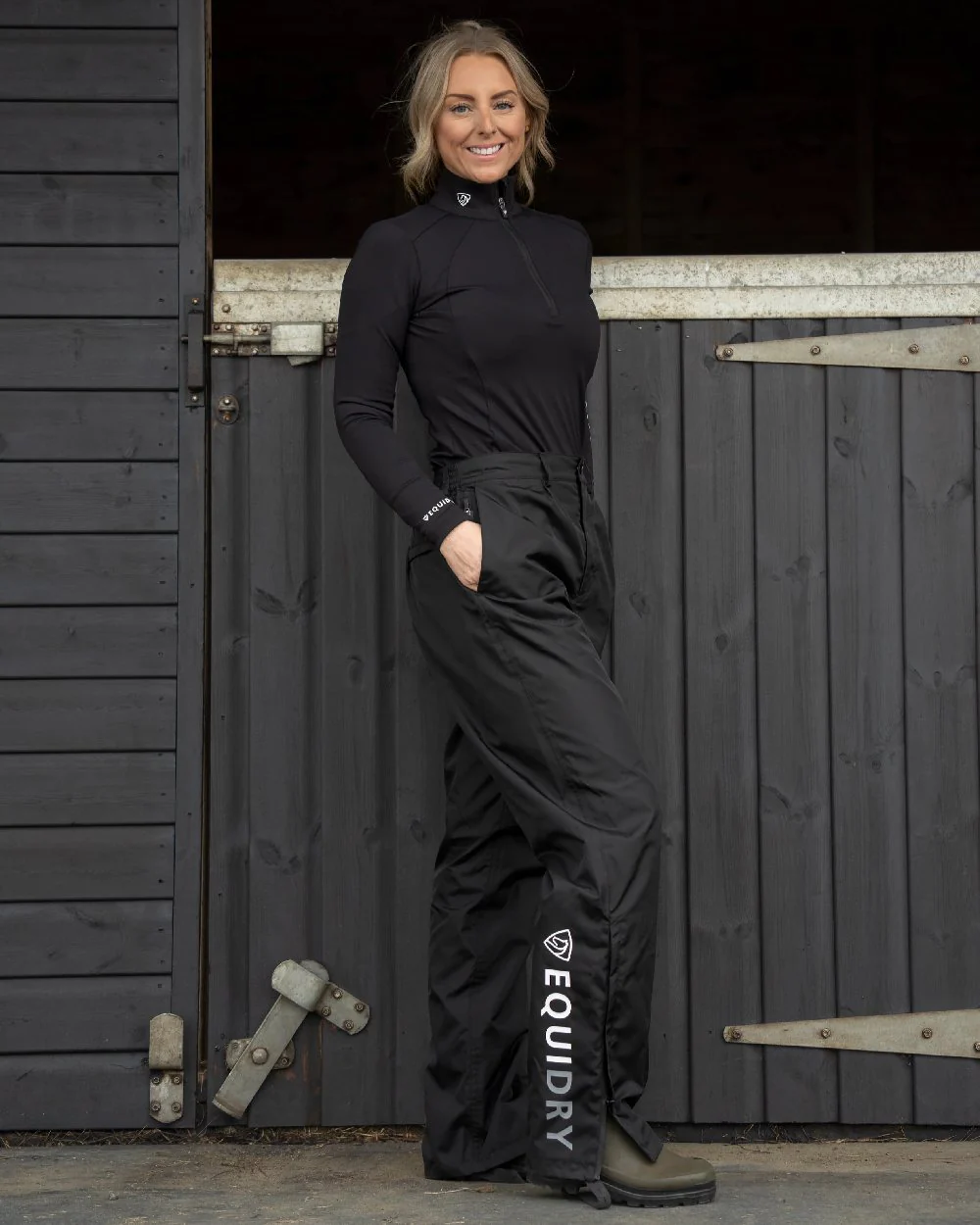 Equidry Womens Fleece Lined Waterproof Trousers - Image 2