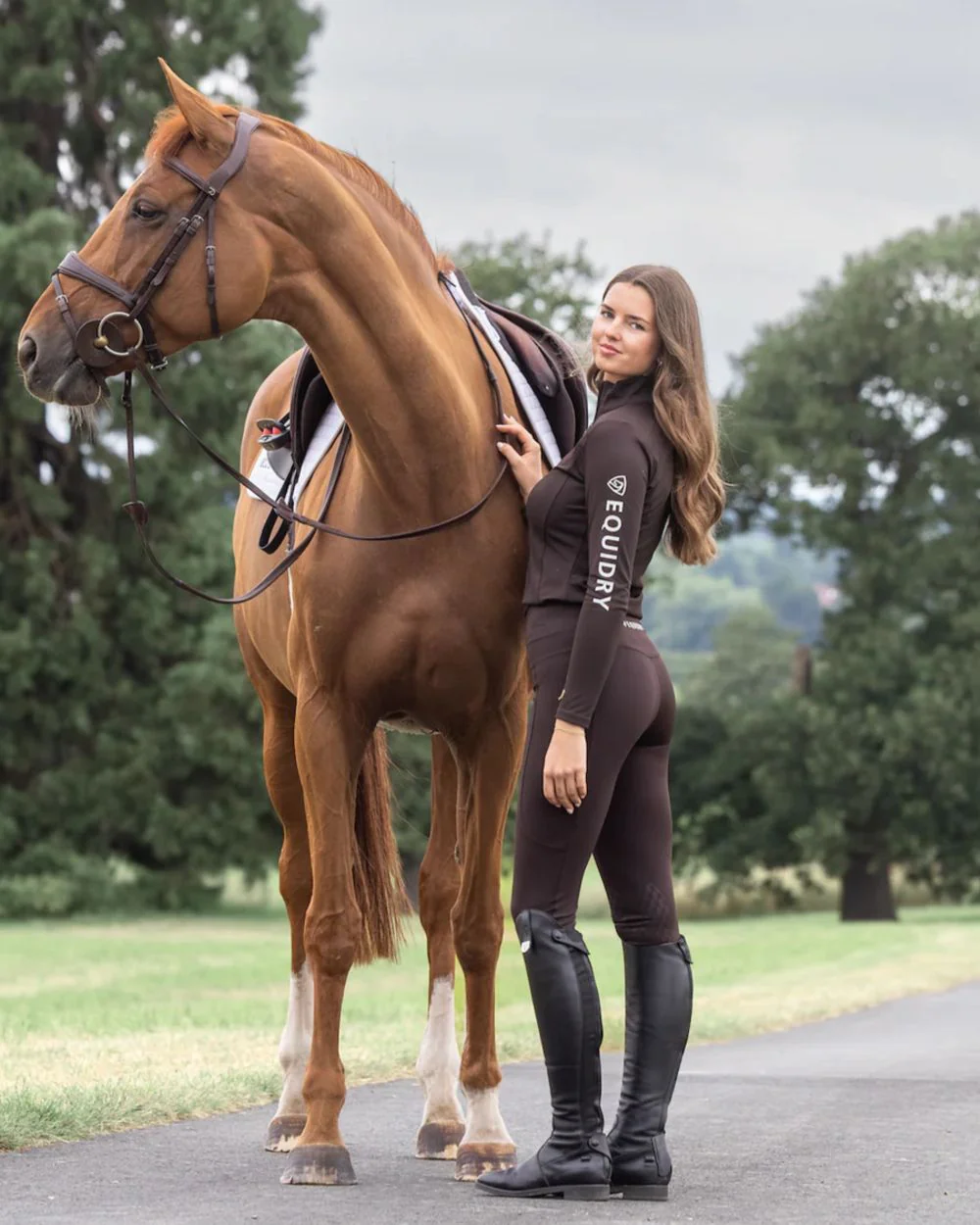 Equidry Womens Water Repellent Knee Grip Leggings - Image 22