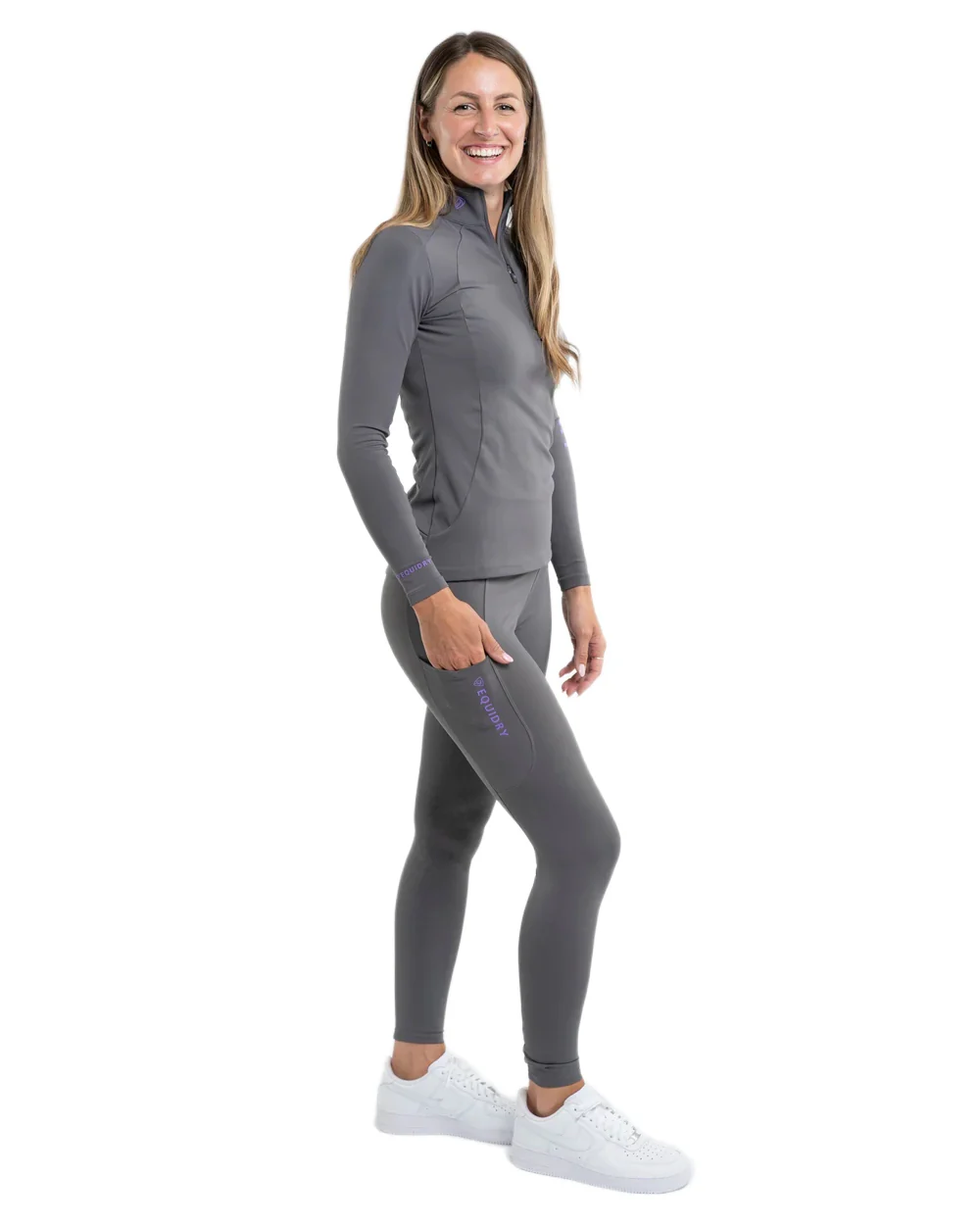 Equidry Womens Water Repellent Knee Grip Leggings - Image 27