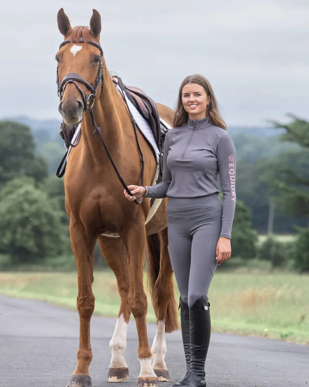 Equidry Womens Water Repellent Knee Grip Leggings - Image 29