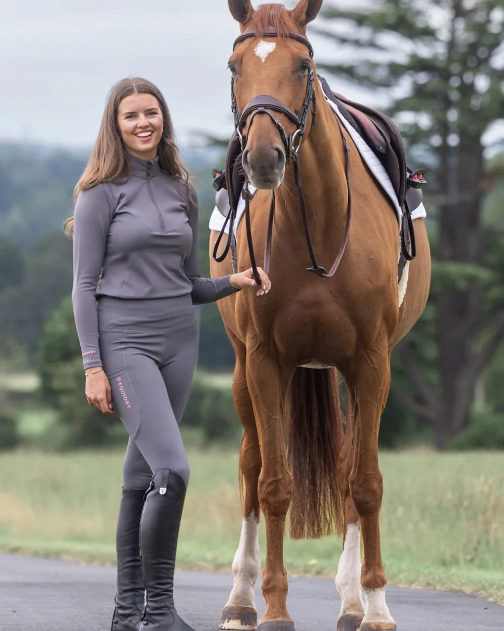 Equidry Womens Water Repellent Knee Grip Leggings - Image 31