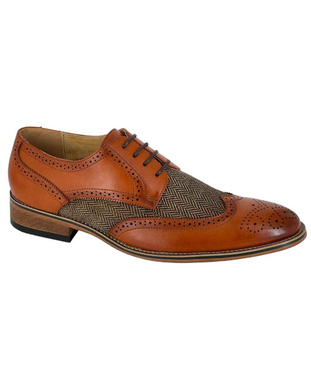Goor Mens 4 Eye Brogue Gibson Shoes - Image 2