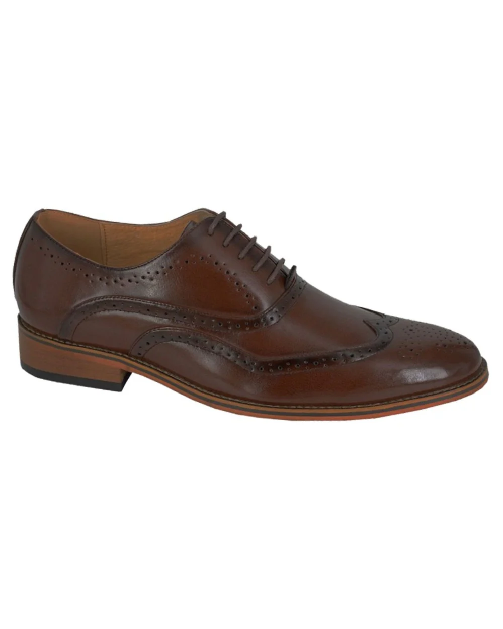 Goor Mens 5 Eyelet Brogue Oxford Shoes - Image 3