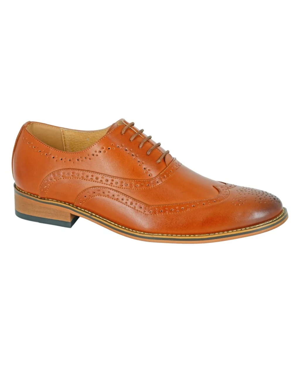 Goor Mens 5 Eyelet Brogue Oxford Shoes - Image 5