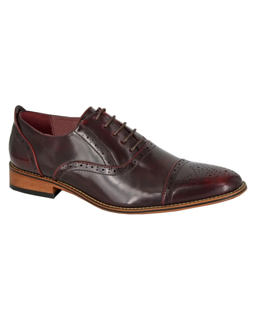 Goor Mens Capped Lace Oxford Brogue Shoes - Image 3