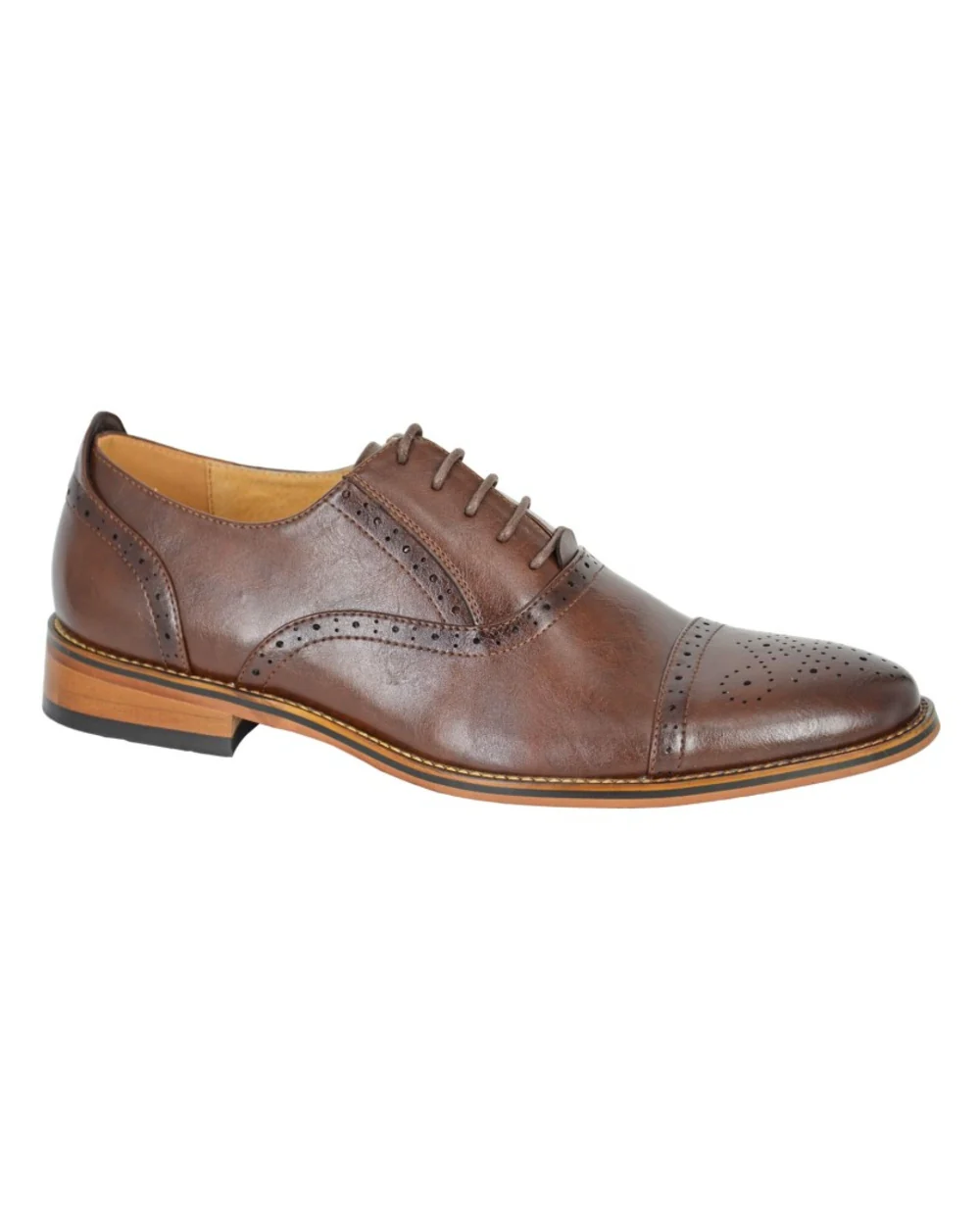 Goor Mens Capped Lace Oxford Brogue Shoes - Image 9