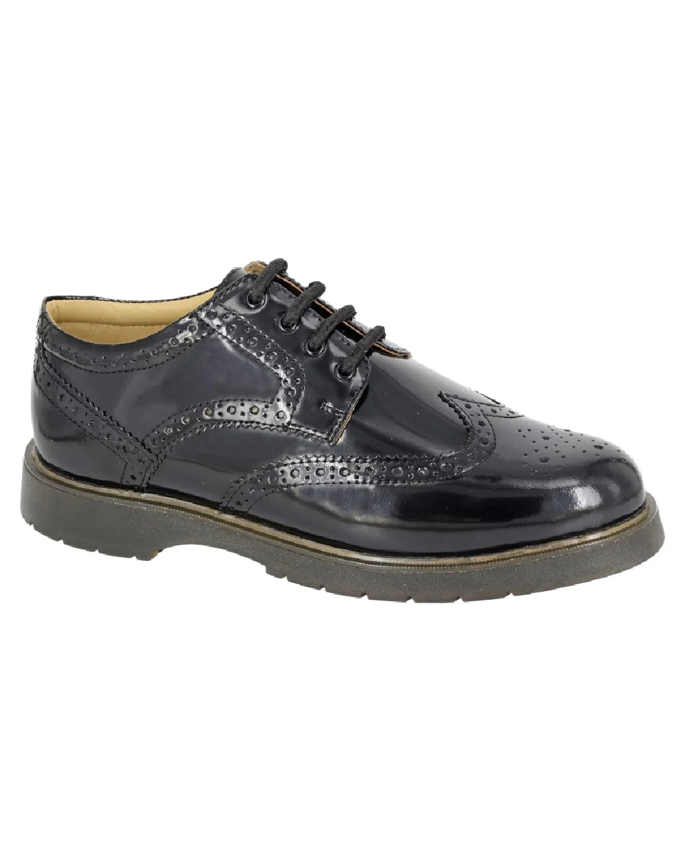 Grafters Mens 4 Eye Wing Cap Brogue Gibson Shoes - Image 3
