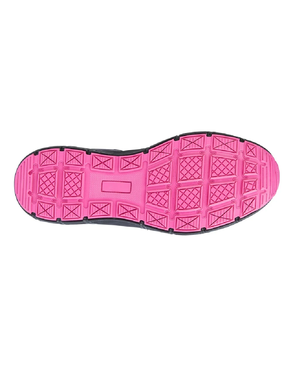 Grafters Womens Black Hot Pink Nylon Mesh Safety Trainer Shoes - Image 2