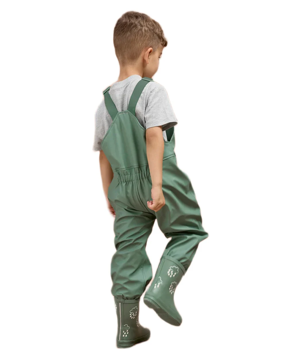 Grass & Air Childrens Rainster Waterproof Dungaree - Image 15