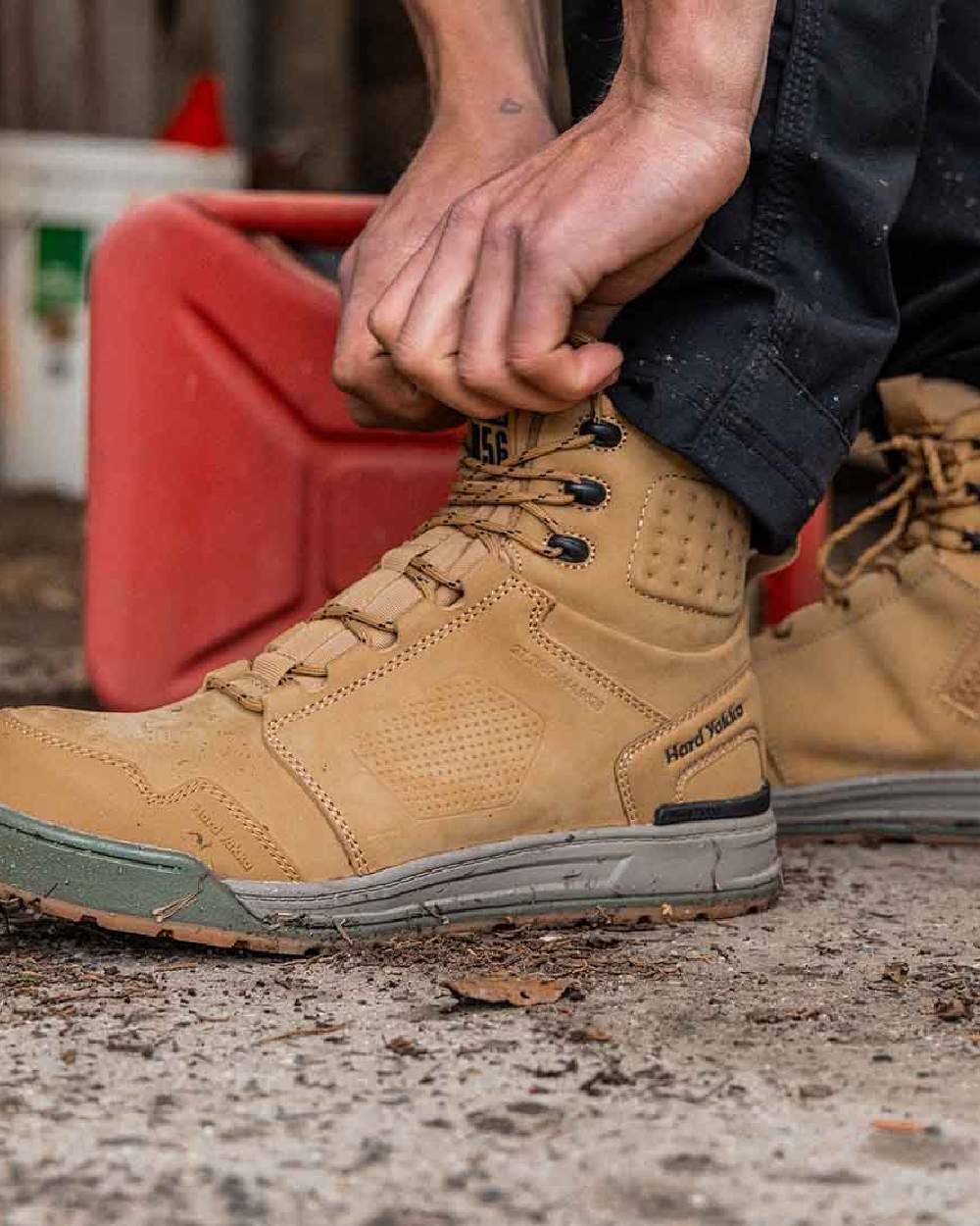 Hard Yakka Mens 3056 Lace Zip Safety Boots - Image 14