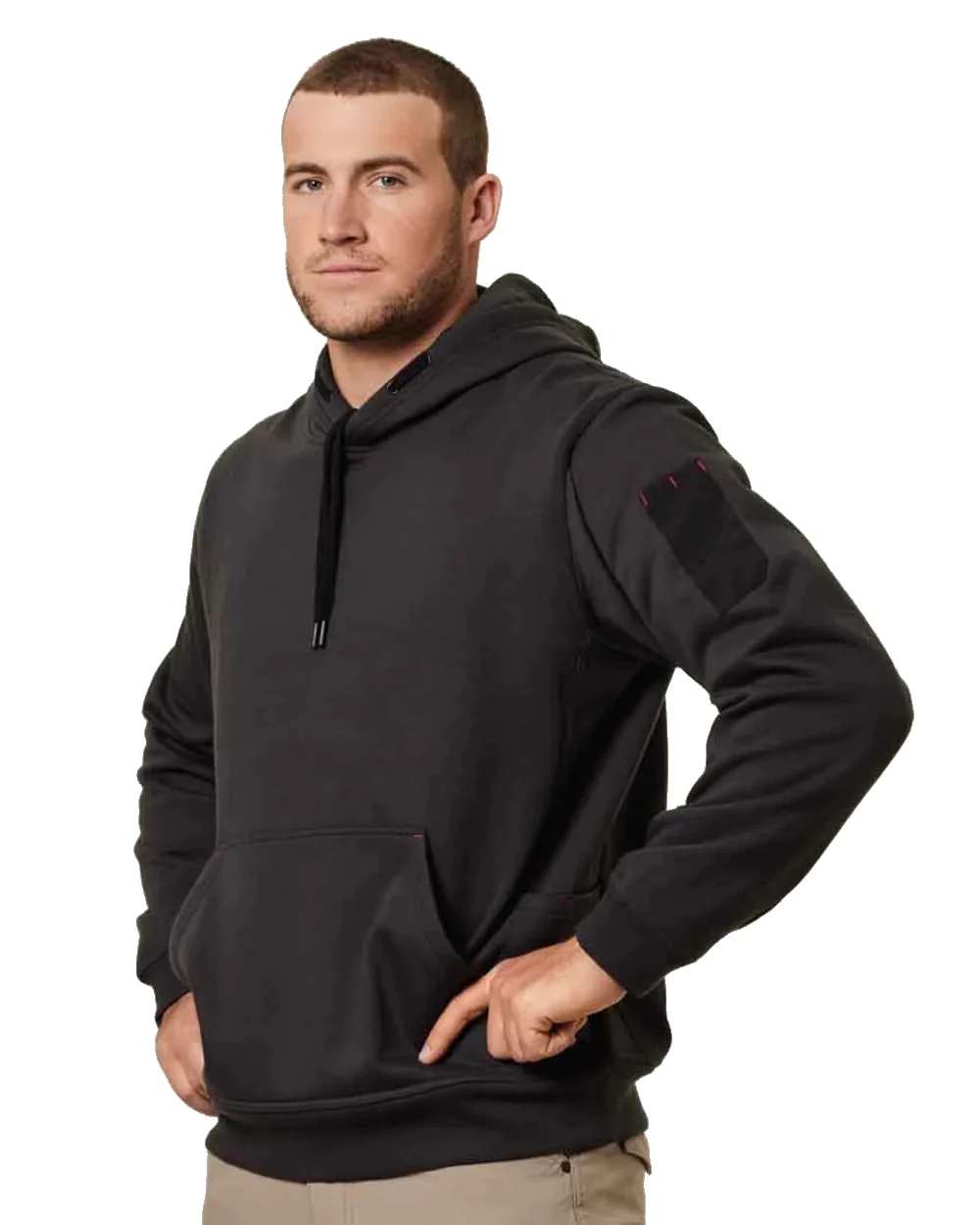 Hard Yakka Mens Brushed Fleece Hoodie - Image 9