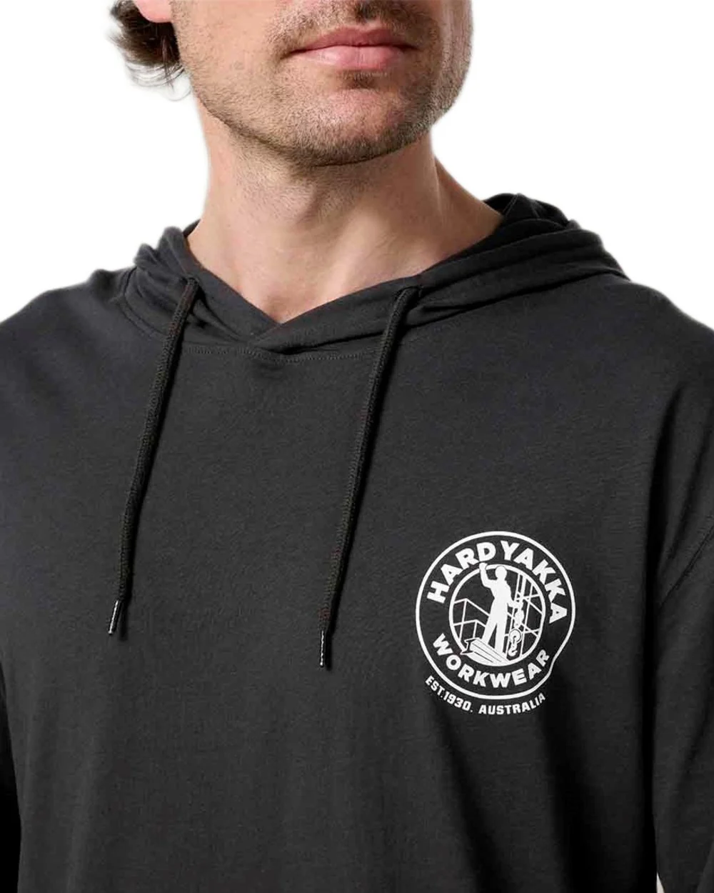 Hard Yakka Mens Heritage Icon Lightweight Hoodie - Image 10