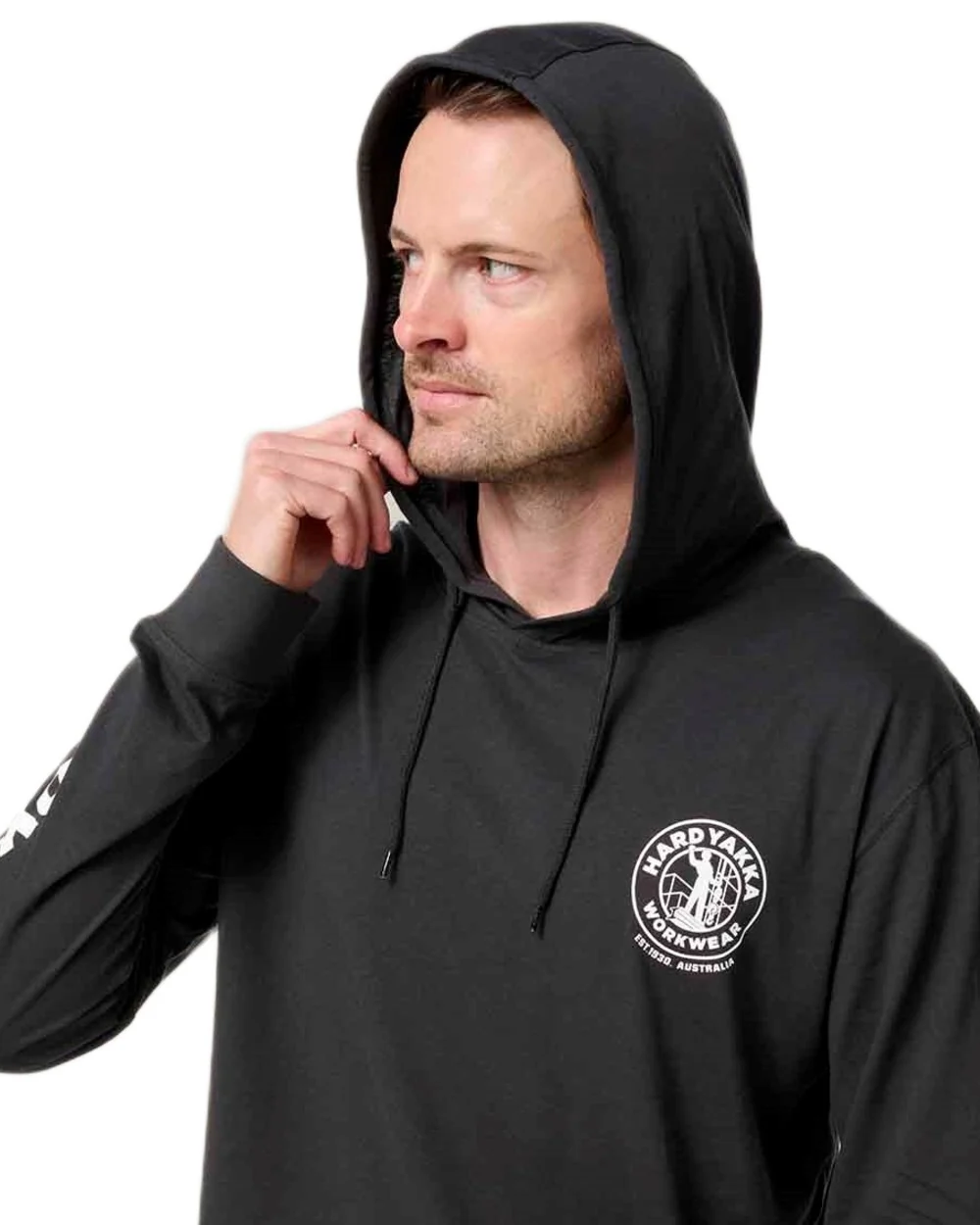 Hard Yakka Mens Heritage Icon Lightweight Hoodie - Image 13