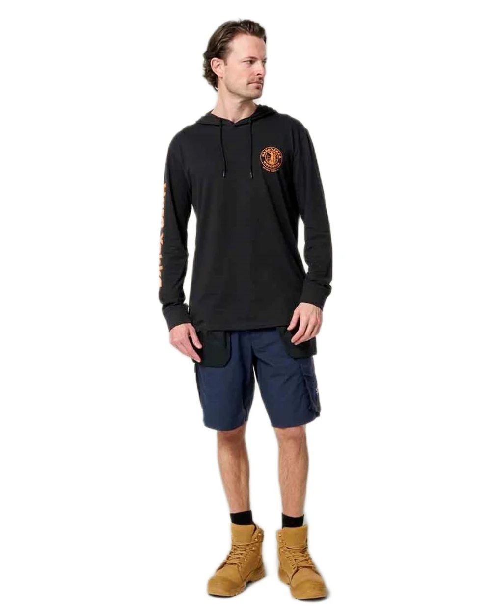 Hard Yakka Mens Heritage Icon Lightweight Hoodie - Image 3