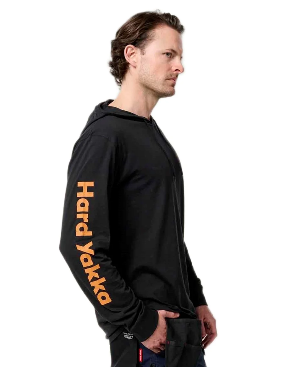 Hard Yakka Mens Heritage Icon Lightweight Hoodie - Image 4
