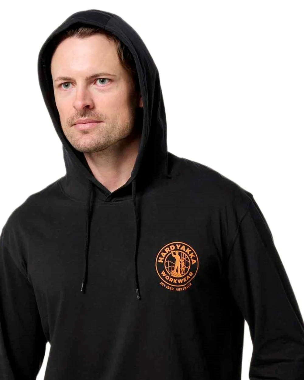 Hard Yakka Mens Heritage Icon Lightweight Hoodie - Image 5