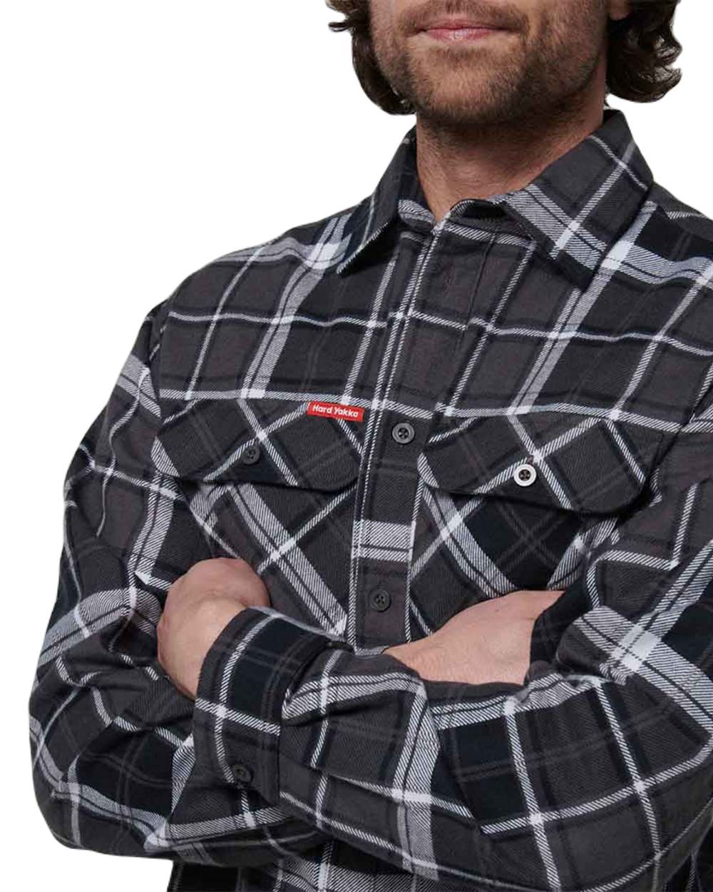 Hard Yakka Mens Lightweight Check Flannel Shirt - Image 10