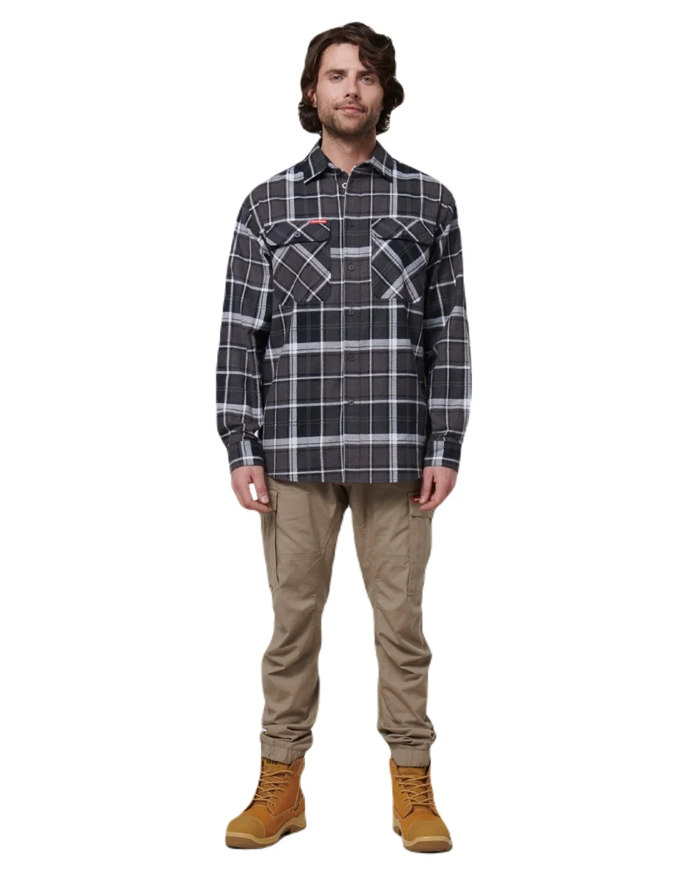 Hard Yakka Mens Lightweight Check Flannel Shirt - Image 11