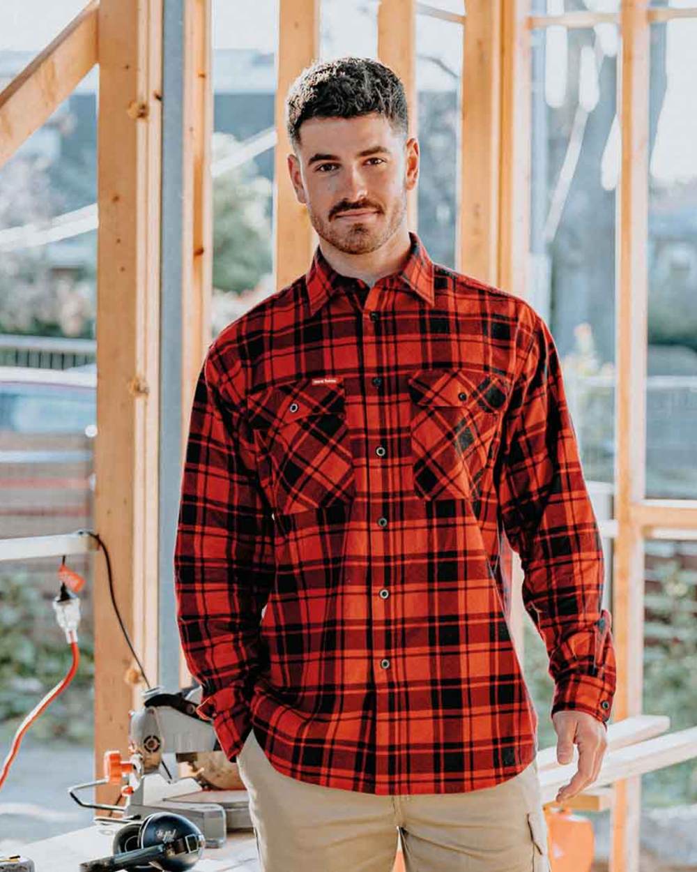 Hard Yakka Mens Lightweight Check Flannel Shirt - Image 26