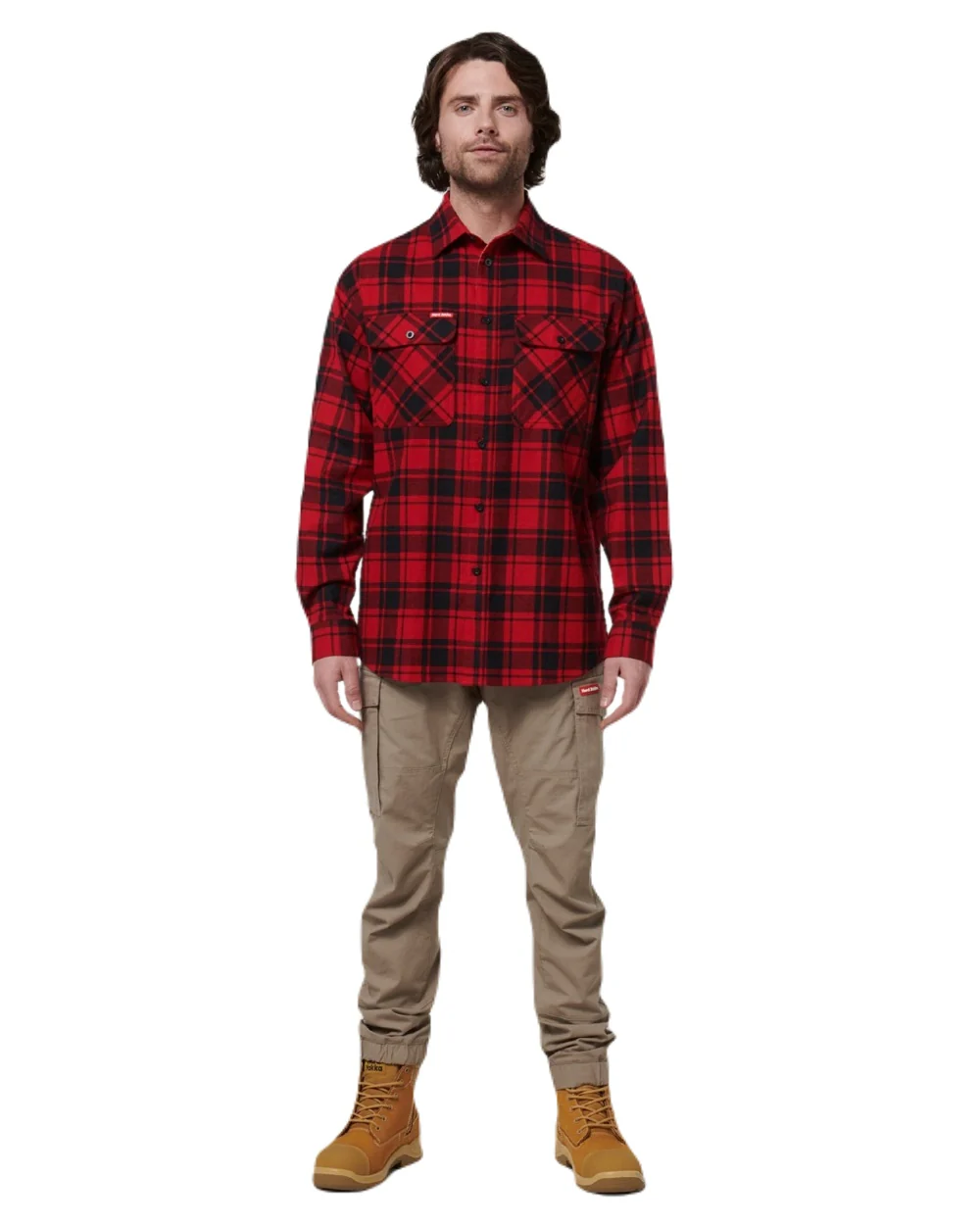 Hard Yakka Mens Lightweight Check Flannel Shirt - Image 4