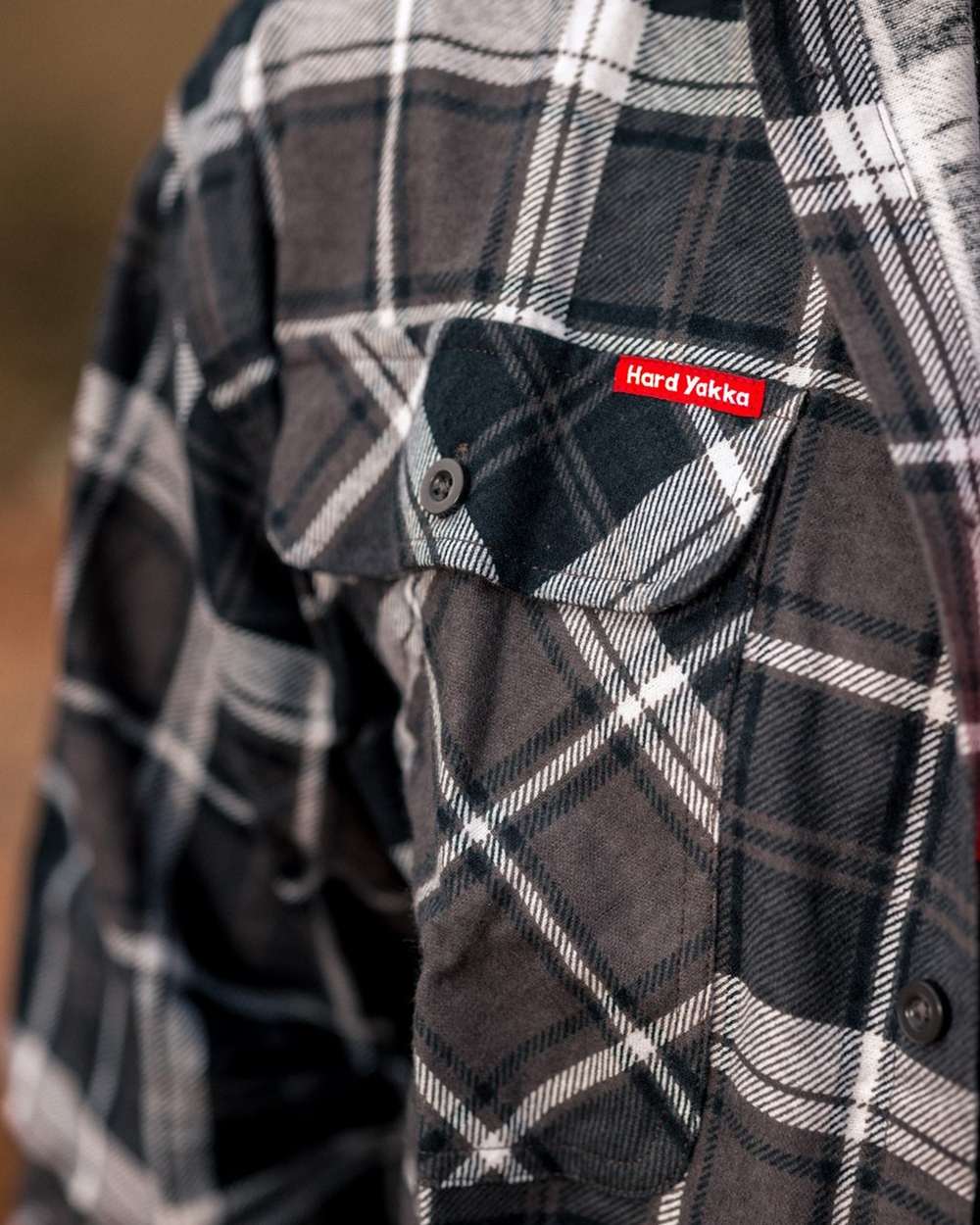 Hard Yakka Mens Lightweight Check Flannel Shirt - Image 9