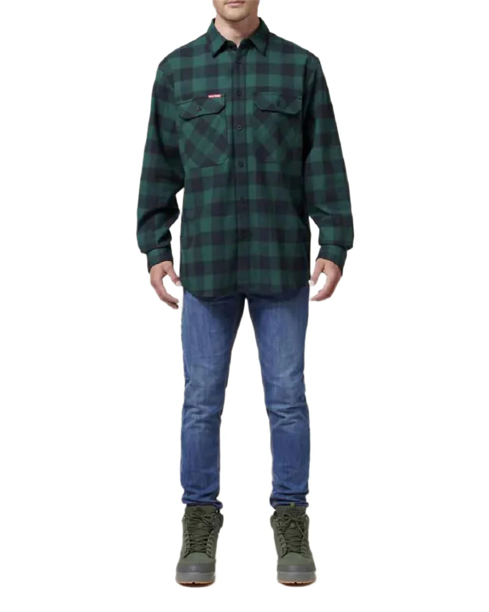 Hard Yakka Mens Long Sleeve Check Flannel Shirt - Image 14