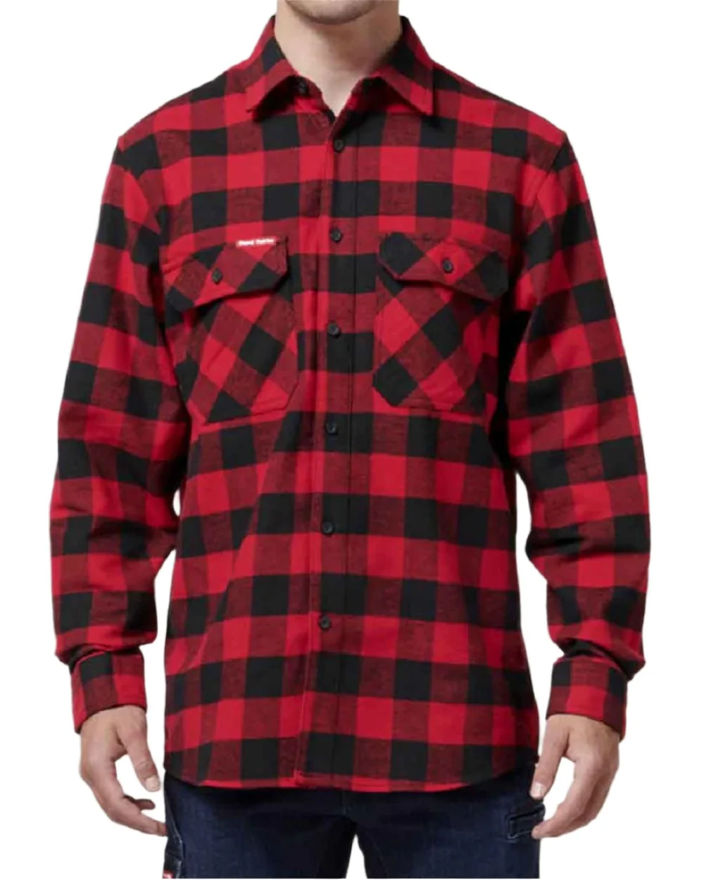 Hard Yakka Mens Long Sleeve Check Flannel Shirt - Image 5