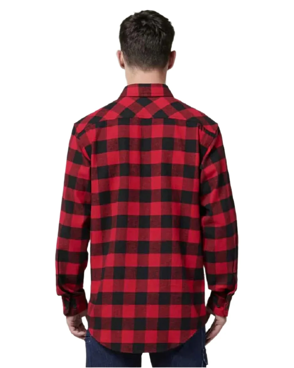 Hard Yakka Mens Long Sleeve Check Flannel Shirt - Image 6