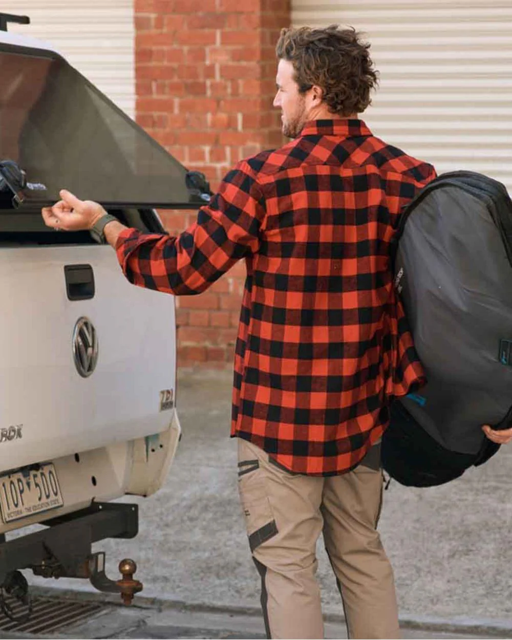 Hard Yakka Mens Long Sleeve Check Flannel Shirt - Image 9