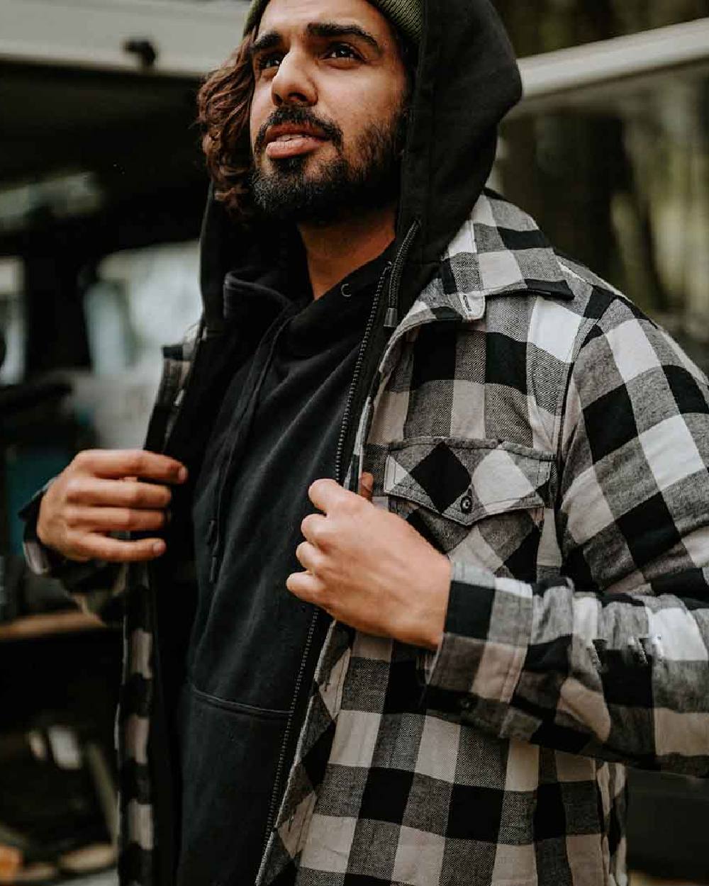 Hard Yakka Mens Quilted Flannel Shacket - Image 14