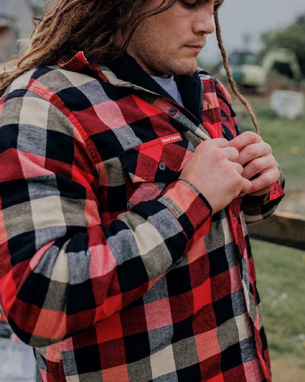 Hard Yakka Mens Quilted Flannel Shacket - Image 5