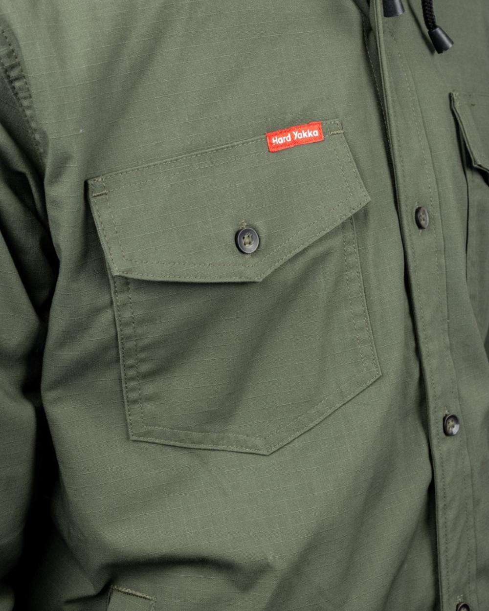 Hard Yakka Mens Quilted Solid Shacket - Image 11