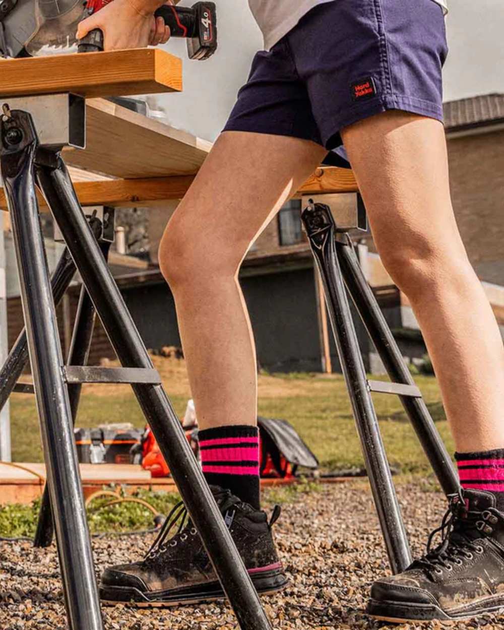 Hard Yakka Womens Crew Multi Pack Work Socks - Image 6