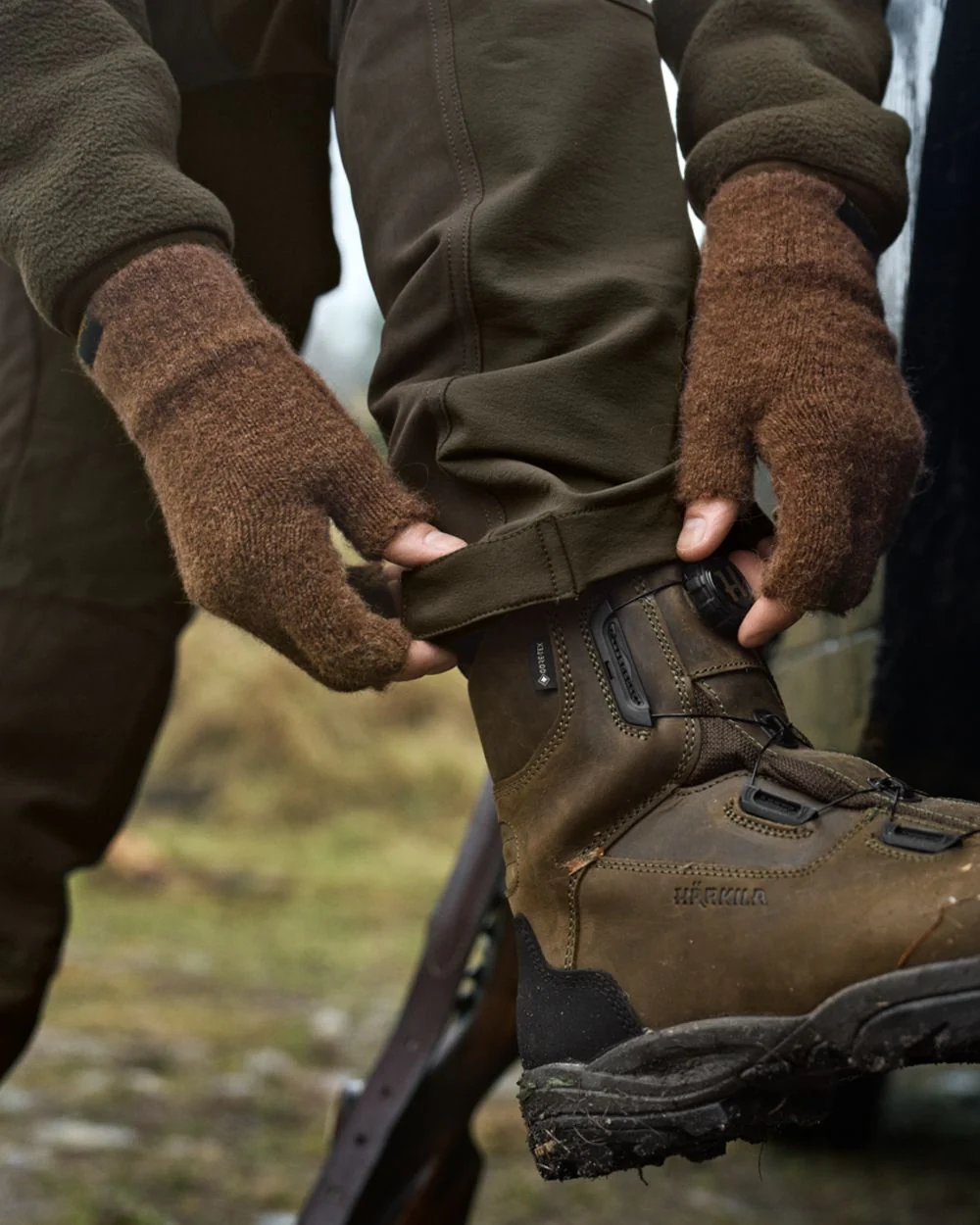 Harkila Alpacka Half Finger Gloves - Image 3