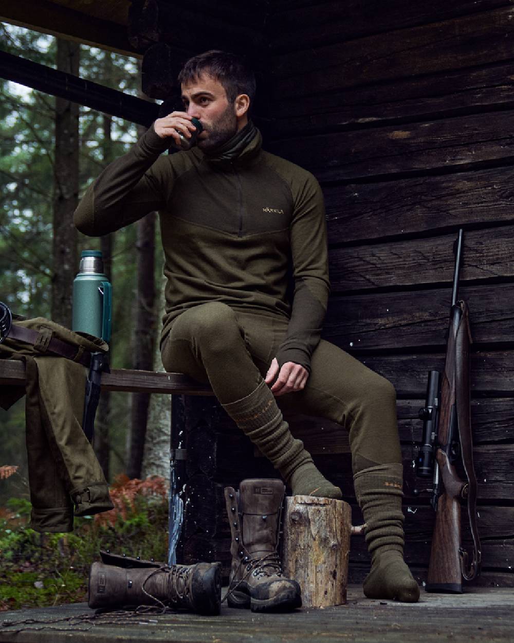 Harkila Base Warm Zip Neck - Image 2