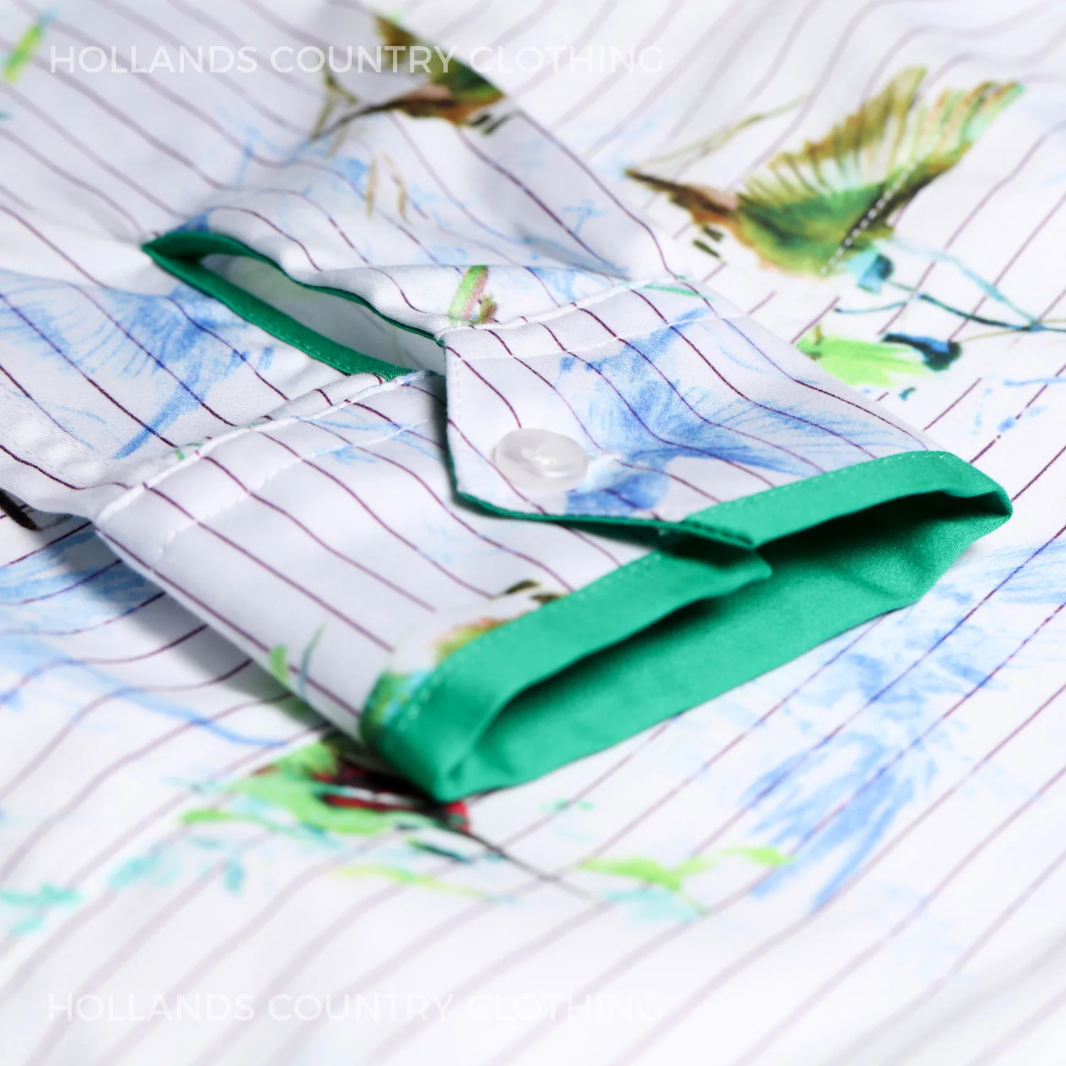 Hartwell Layla Cotton Shirt | Hummingbird Stripe - Image 7