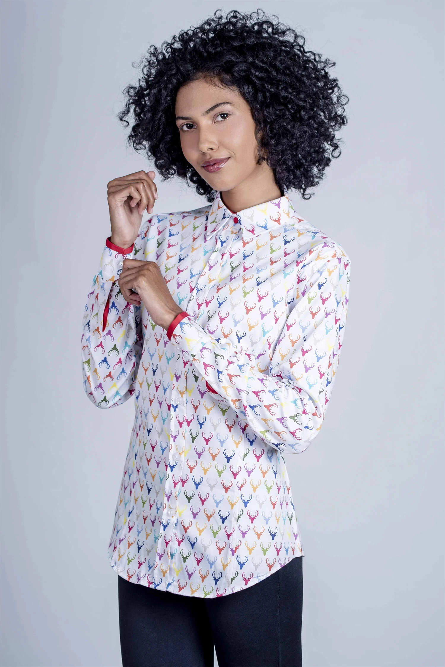 Hartwell Layla Cotton Shirt | Colourful Stags - Image 4