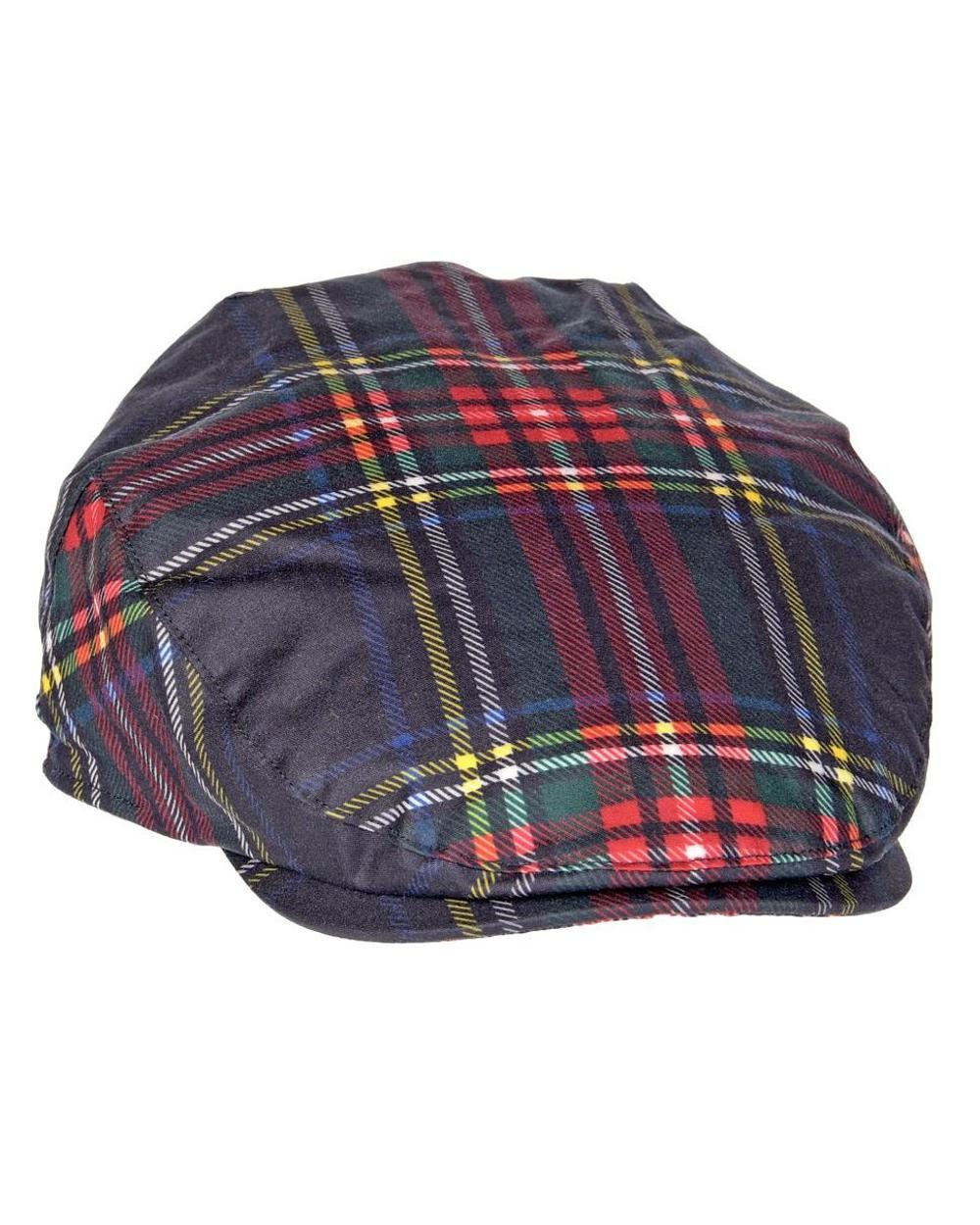 Heather Charles Tartan Wax Flat Cap - Image 3