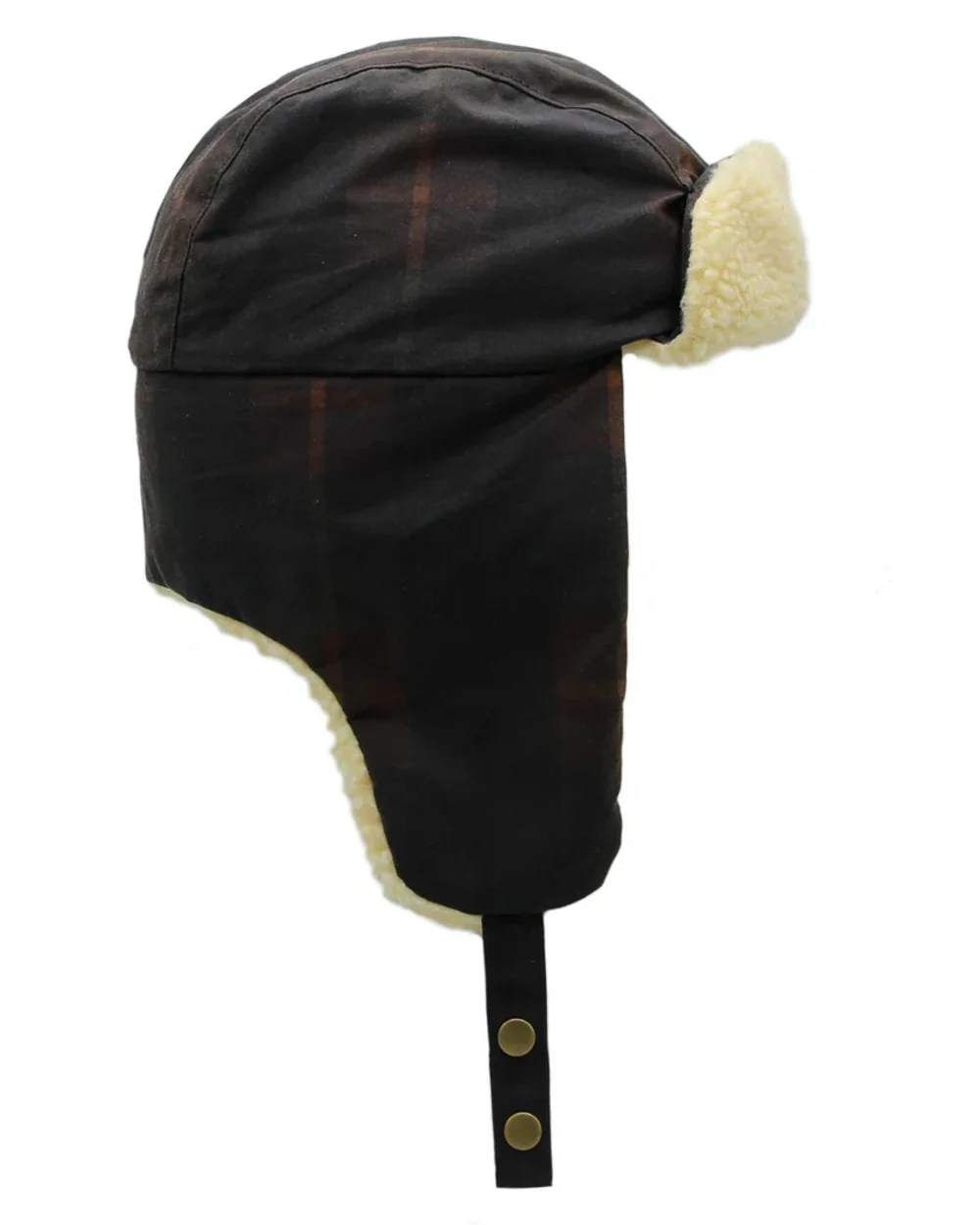 Heather Fraser Tartan Wax And Borg Trapper Hat - Image 2