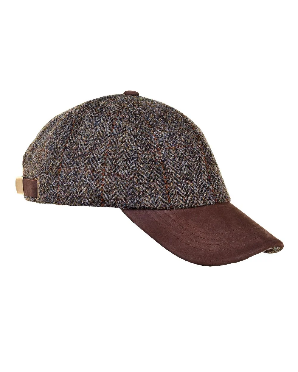 Heather Glencairn Harris Tweed Leather Peak Baseball Cap - Image 5
