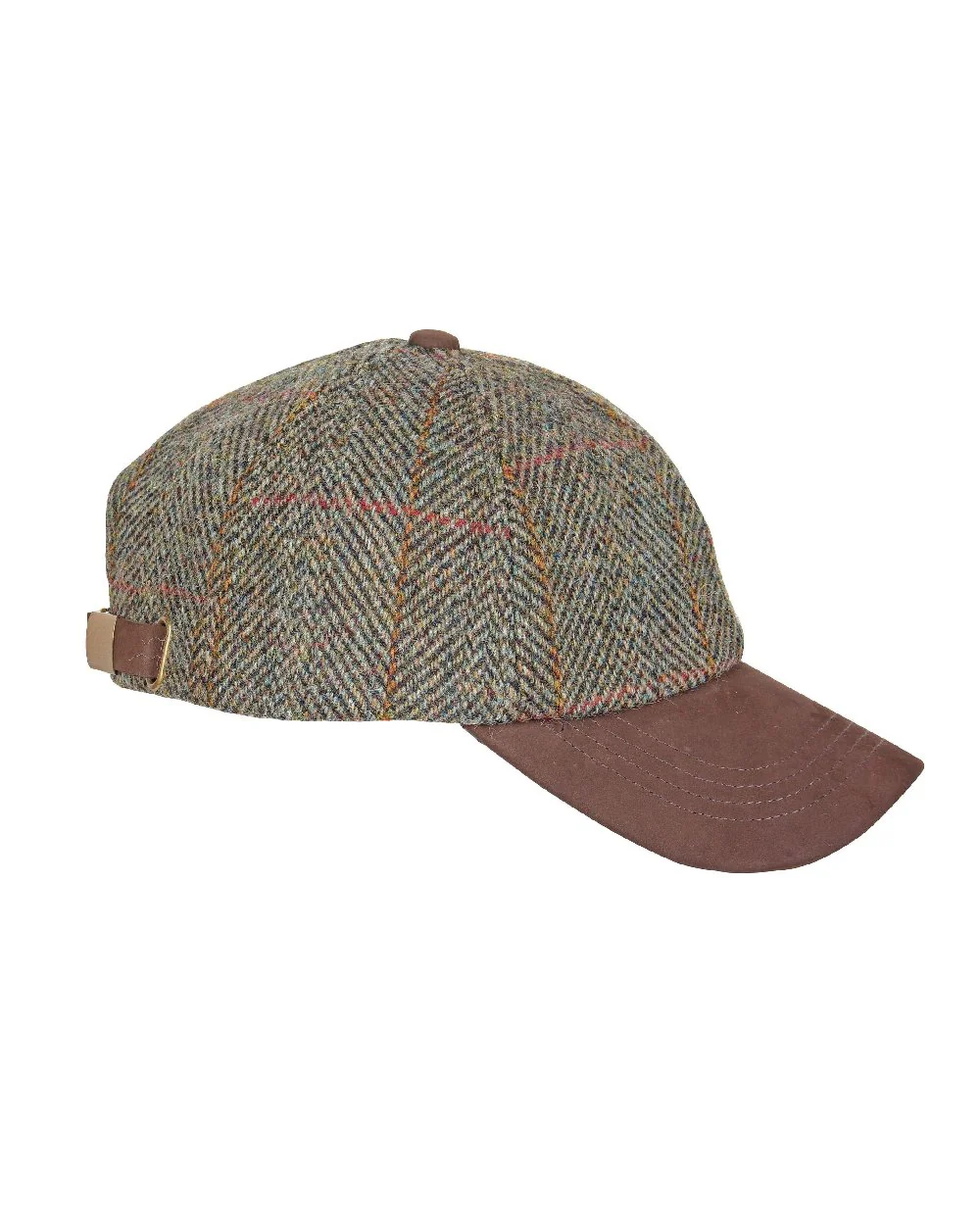 Heather Glencairn Harris Tweed Leather Peak Baseball Cap - Image 6