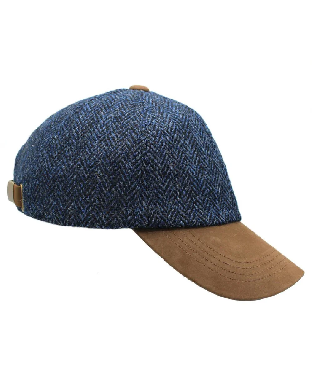 Heather Glencairn Harris Tweed Leather Peak Baseball Cap - Image 7