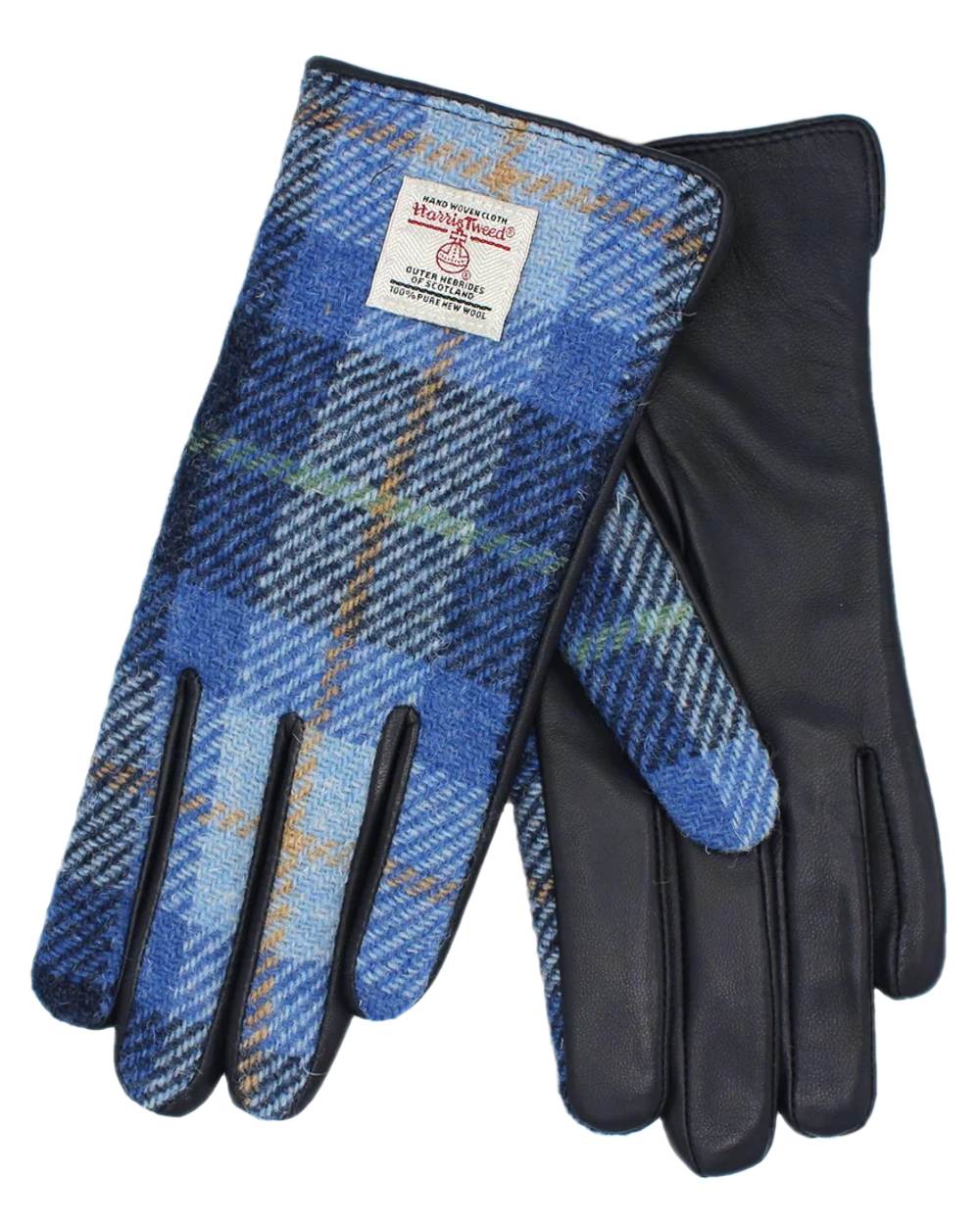 Heather Womens Skye Harris Tweed And Leather Gloves - Image 3