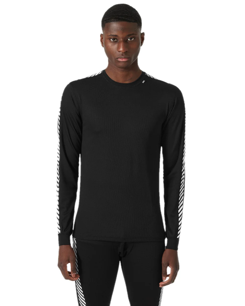 Helly Hansen Mens Lifa Stripe Long Sleeve Crew Base Layer - Image 2