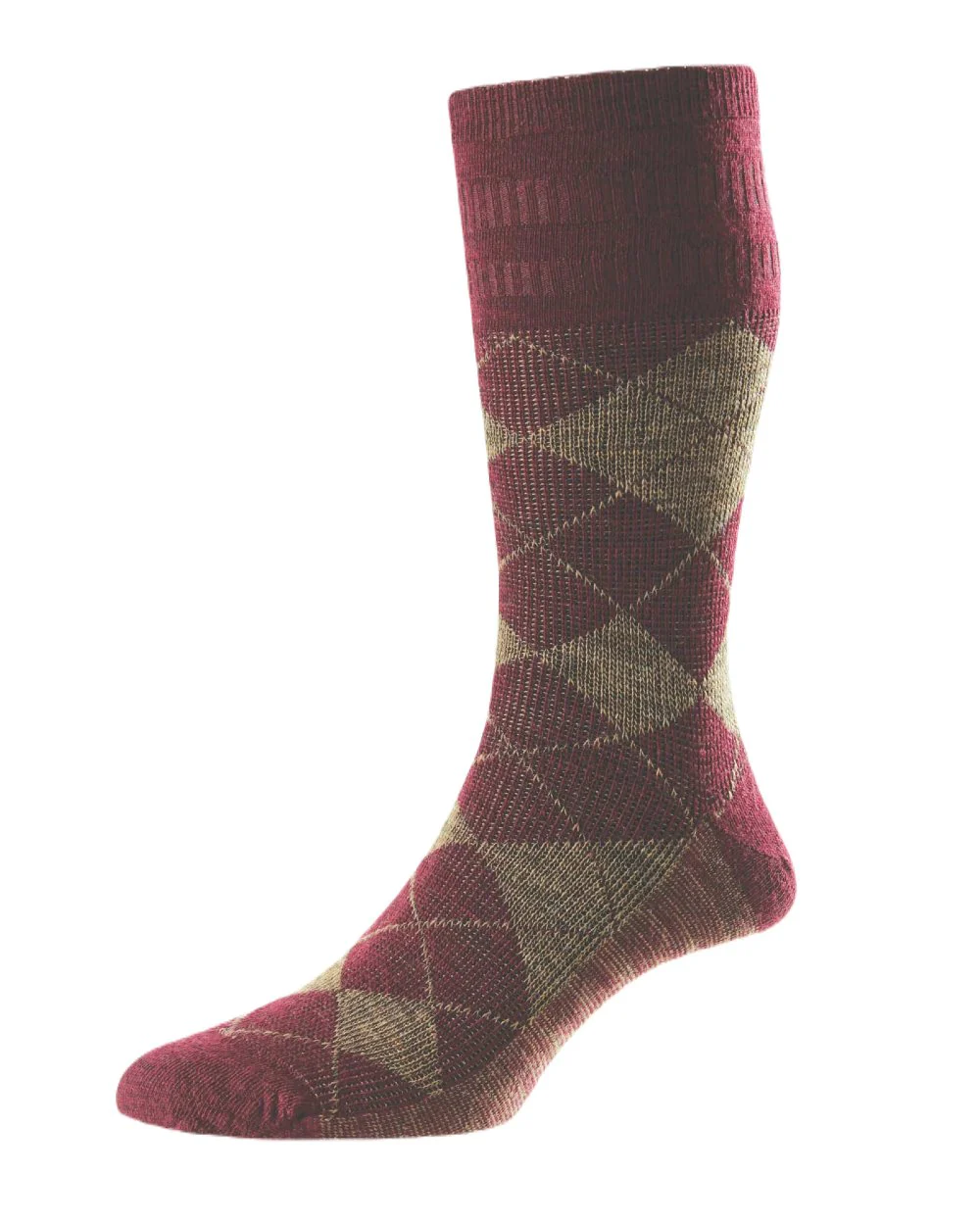 HJ Hall Argyle Wool Softop Socks - Image 3