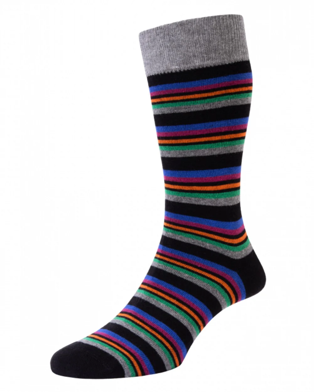 HJ Hall Dash & Stripe Cotton Rich Socks Triple Pack - Image 3